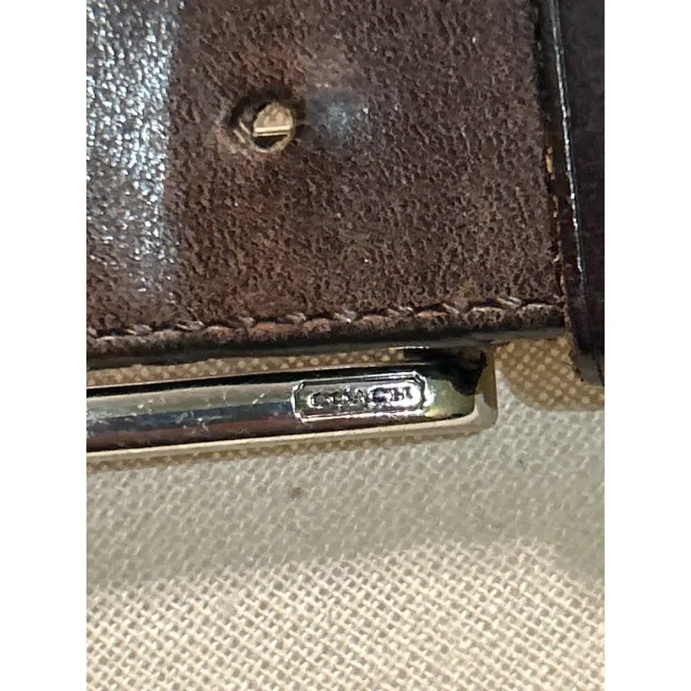 COACH Brown Leather Braided Belt